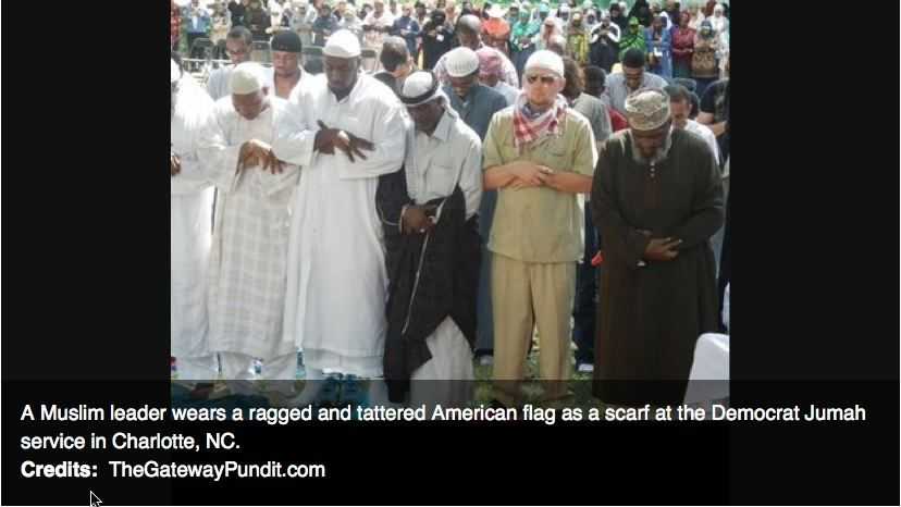 Dem convention tards US flag
