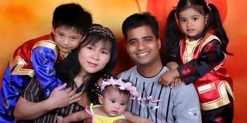 Imran Firasat and his family
