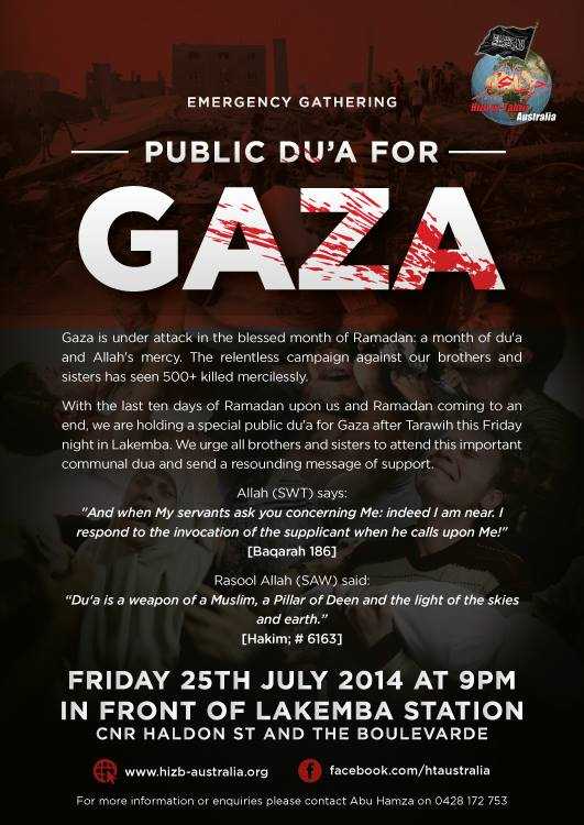 Hizb ut-Tahrir Gaza poster