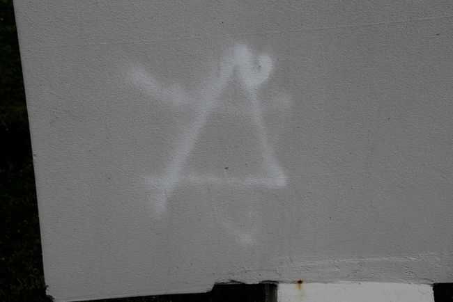 Scrawled on Thornhill Mosque