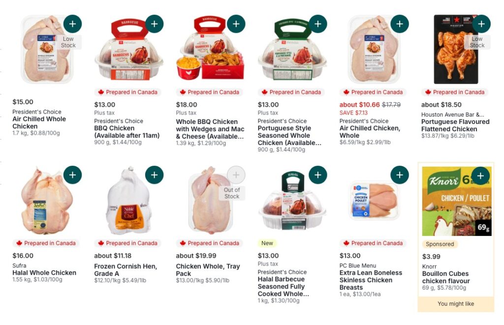 A little comparison shopping: Food prices on average for Canada Vs. the USA, or, food in free Vs Communist countries