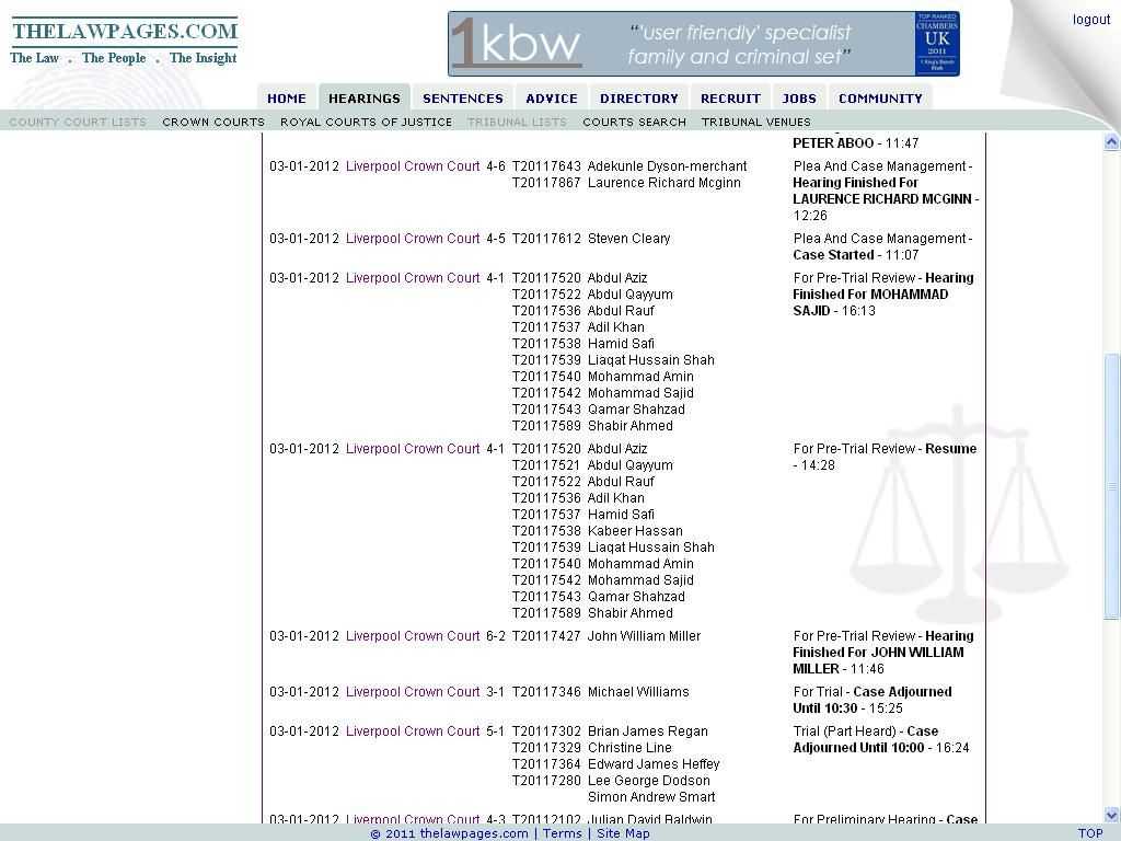 Liverpool Crown Court Trial Calendar Vlad Tepes